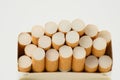 Cigarettes in box Royalty Free Stock Photo