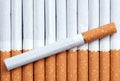 Cigarettes with a brown filter Royalty Free Stock Photo