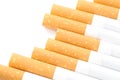 Cigarettes with a brown filter isolated Royalty Free Stock Photo