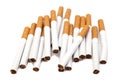 Cigarettes with brown filter Royalty Free Stock Photo