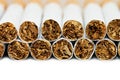 Cigarettes isolated on white background Royalty Free Stock Photo