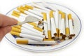 Cigarettes for Meal Royalty Free Stock Photo