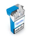 Cigarettes pack 3D illustration isolated Royalty Free Stock Photo