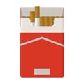 Cigarettes pack. Flat design. Royalty Free Stock Photo