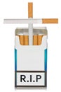 Cigarettes package made as grave Royalty Free Stock Photo
