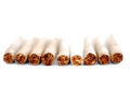 Cigarillo in a white background Royalty Free Stock Photo