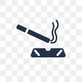 Cigarrete vector icon isolated on transparent background, Cigarrete transparency concept can be used web and mobile Royalty Free Stock Photo