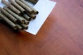 Cigars in a box Royalty Free Stock Photo