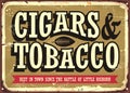 Cigars and tobacco vintage sign