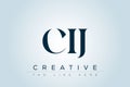 CIJ abstract letter logo Royalty Free Stock Photo