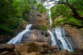 Cikanteh Waterfall Ciletuh Sukabumi Indonesia Royalty Free Stock Photo