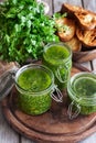 Cilantro pesto Royalty Free Stock Photo