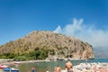 Centola, Italy / 20th July 2016 / Summer fire near Palinuro, Mingardo, Natural Arch