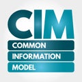 CIM - Common Information Model acronym