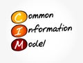 CIM - Common Information Model acronym, concept background