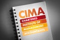 CIMA acronym, business concept background