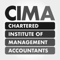 CIMA acronym, business concept background