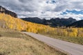 Cimarron Road Early Autumn in Southwest Colorado Royalty Free Stock Photo