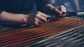 Cimbalom string music instrument. String music instrument