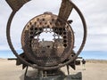 Cimetary train in Uyuni. Bolivia, south America. Royalty Free Stock Photo