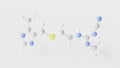 cimetidine molecule 3d, molecular structure, ball and stick model, structural chemical formula histamine h2 receptor antagonist