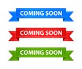 Coming soon ribbon banner Royalty Free Stock Photo