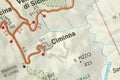 Ciminna. Map. The islands of Sicily, Italy