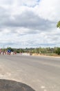 Cimislia region, Moldova - 20, September, 2022 Road junction construction on traffic road E584/M3. Construction site of the