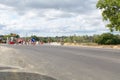 Cimislia region, Moldova - 20, September, 2022 Road junction construction on traffic road E584/M3. Construction site of the