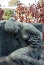 Cimitero Monumentale, historic cemetery in Milan, Italy. A tomb Royalty Free Stock Photo