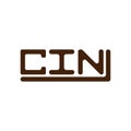 CIN letter logo creative design with vector graphic, CIN Royalty Free Stock Photo