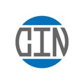 CIN letter logo design on white background. CIN creative initials circle logo concept Royalty Free Stock Photo
