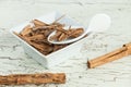 Cinammon sticks - Cinnamomum zeylanicum or Cinnamomum verum Royalty Free Stock Photo