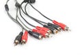 Cinch RCA connectors for audio and video Royalty Free Stock Photo