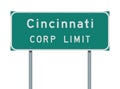 Cincinnati Corporation Limit road sign