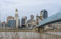 Cincinnati, Ohio/USA-March 13, 2019: Tourist view of Cincinnati Skyline