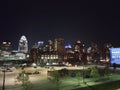 Cincinnati Ohio downtown view night