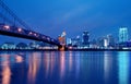 Cincinnati Ohio Skyline at Night Royalty Free Stock Photo