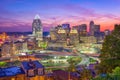 Cincinnati, Ohio, USA Skyline Royalty Free Stock Photo