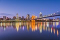 Cincinnati, Ohio, USA River Skyline Royalty Free Stock Photo