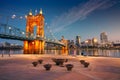 Cincinnati, Ohio, USA at spring sunrise. Royalty Free Stock Photo