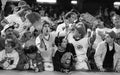 1990 Cincinnati Reds Fans during Game 4 of the World Series Royalty Free Stock Photo