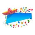 Cinco de Majo mexican holiday vector cartoon frame Royalty Free Stock Photo