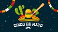 Cinco de mayo background illustration vector Royalty Free Stock Photo