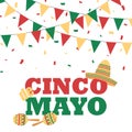 Cinco de Mayo banner with buntings Royalty Free Stock Photo