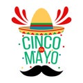 Cinco de mayo banner with mexican elements