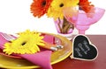 Cinco de Mayo bright colorful party table place setting Royalty Free Stock Photo