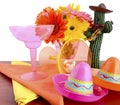 Cinco de Mayo bright colorful party table place setting Royalty Free Stock Photo