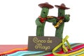 Cinco de Mayo concept with fun Mariachi Band Cactus players Royalty Free Stock Photo