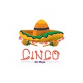 Cinco De Mayo illustration design vector on white background Royalty Free Stock Photo